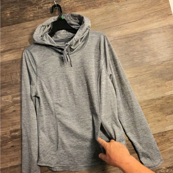 90 Degree By Reflex Gray Long Sleeve Relaxed Hoodie - Picture 2 of 9